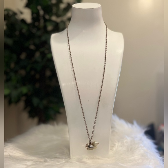 J. Crew Jewelry - J. Crew Long Cluster Pearl Charm Necklace